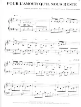 télécharger la partition d'accordéon Pour l'amour qu'il nous reste (Piano Solo) au format PDF
