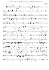 télécharger la partition d'accordéon Als het om de liefde gaat (C'est pour demain) (Arrangement : Luc Markey) (Chant : Sandra & Andres) (Polka Marche) au format PDF