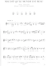 scarica la spartito per fisarmonica Maudit qu' le monde est beau (Interprètes : Les Colocs) in formato PDF