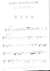 scarica la spartito per fisarmonica Juste une p'tite nuite (Interprètes : Les Colocs) in formato PDF