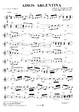 descargar la partitura para acordeón Adios Argentina (Tango Typique) en formato PDF