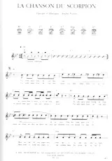 scarica la spartito per fisarmonica La chanson du Scorpion (Interprètes : Les Colocs) in formato PDF