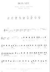 scarica la spartito per fisarmonica Bon Yeu (Interprètes : Les Colocs) in formato PDF