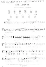 descargar la partitura para acordeón On va crever en attendant l'été (ou l'hiver) (Interprètes : Les Colocs) en formato PDF