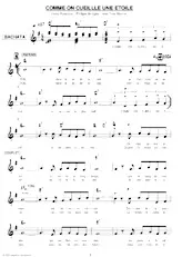 descargar la partitura para acordeón Comme on cueille une étoile (Bachata Chantée) en formato PDF