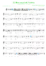 télécharger la partition d'accordéon Hoor mijn lied, Violetta (Arrangement : Luc Markey) (Chant : Jo Vally) (Tango) au format PDF