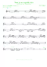 télécharger la partition d'accordéon Non je ne regrette rien (Arrangement : Luc Markey) (Chant : Edith Piaf) (Slow Rock) au format PDF