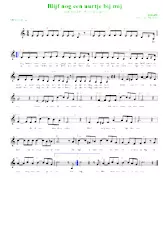 télécharger la partition d'accordéon Blijf nog een uurtje bij mij (Arrangement : Luc Markey) (Chant : Willy Sommers) (Slow Rock) au format PDF