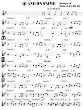 descargar la partitura para acordeón Quand on s'aime en formato PDF