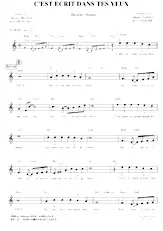 scarica la spartito per fisarmonica C'est écrit dans tes yeux (Boléro Chanté) in formato PDF