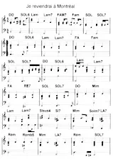 descargar la partitura para acordeón Je reviendrai à Montréal (Relevé) en formato PDF