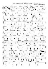 download the accordion score Je reviendrai à Montréal (Relevé) in PDF format