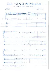télécharger la partition d'accordéon Adieu Venise provençale (De l'Opérette : Zou ! le midi bouge) (Pour Accordéon, Guitare Basse et 2 Contrechants) (Fox) au format PDF