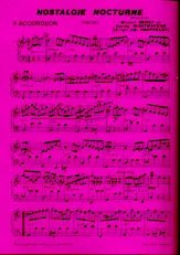 télécharger la partition d'accordéon Nostalgie nocturne (Arrangement de Jean-Robert Chappelet) (Valse) au format PDF