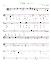 télécharger la partition d'accordéon Que sera sera (Arrangement : Luc Markey) (Chant : Jo Leemans) (Valse) au format PDF