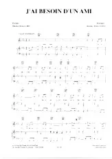 descargar la partitura para acordeón J'ai besoin d'un ami (Valse) en formato PDF