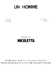 télécharger la partition d'accordéon Un homme (Chant : Nicoletta) au format PDF