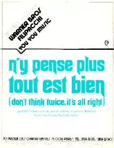 download the accordion score N'y pense plus tout est bien (Don't think twice It's all right) in PDF format