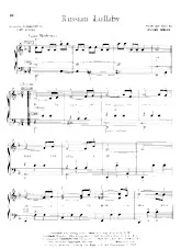 télécharger la partition d'accordéon Russian lullaby (Arrangement : Cliff Scholl) (Chant : Ella Fitzgerald) (Valse lente) au format PDF