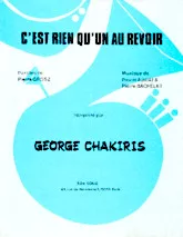 télécharger la partition d'accordéon C'est rien qu'un au revoir (Chant : George Sakiris) au format PDF