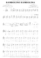 descargar la partitura para acordeón Bambolino bambolina (Tarentelle) en formato PDF