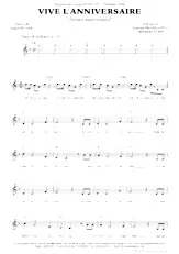 descargar la partitura para acordeón Vive l'anniversaire (Joyeux anniversaire) en formato PDF