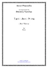télécharger la partition d'accordéon Tanti Anni Prima (Ave Maria) au format PDF