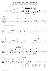download the accordion score C'EST TOUT CA UNE CHANSON (Fox-Trot) in PDF format