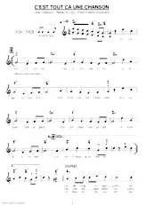 descargar la partitura para acordeón C'EST TOUT CA UNE CHANSON (Fox-Trot) en formato PDF