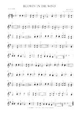 télécharger la partition d'accordéon BLOWIN'IN THE WIND Accordeon au format PDF