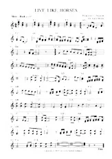 télécharger la partition d'accordéon LIVE LIKE HORSES au format PDF