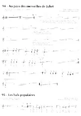 télécharger la partition d'accordéon AU PAYS DES MERVEILLES DE JULIET (relevé n° 94) au format PDF