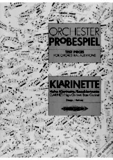 scarica la spartito per fisarmonica Orchester probespiel für clarinette  / Études d'orchestrales sur la clarinette / in formato PDF