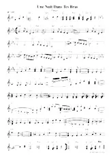 descargar la partitura para acordeón Une nuit dans tes bras en formato PDF