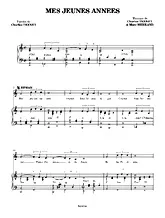 télécharger la partition d'accordéon Mes jeunes années au format PDF