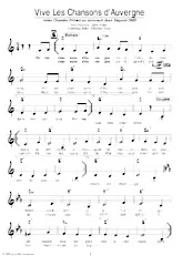 download the accordion score VIVE LES CHANSONS D'AUVERGNE in PDF format