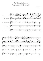 descargar la partitura para acordeón Por Una Cabeza / Saxophone Quartet en formato PDF