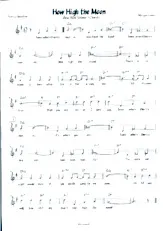 download the accordion score How High The Moon in PDF format
