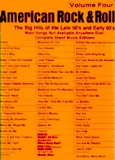 scarica la spartito per fisarmonica American Rock & Roll - The big hits of late 50's and early 60's - Vol.4 in formato PDF