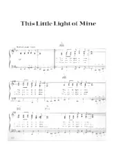 télécharger la partition d'accordéon This little light of mine (This little girl of mine) au format PDF