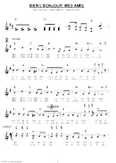 descargar la partitura para acordeón Bien l' bonjour mes amis en formato PDF