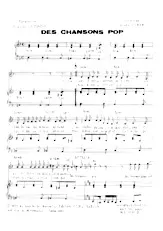 télécharger la partition d'accordéon Des chansons pop au format PDF