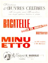 télécharger la partition d'accordéon BAGATELLE en sol mineur (BEETOVEN) - MINUETTO en Ut Maj. (Jean-Philippe RAMEAU) au format PDF