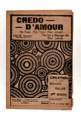 télécharger la partition d'accordéon CREDO D'AMOUR au format PDF