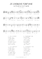 download the accordion score JE CHERCHE FORTUNE (Autour du chat noir) in PDF format