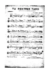 download the accordion score TU RENTRES TARD in PDF format