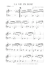télécharger la partition d'accordéon LA VIE EN ROSE PIANO au format PDF