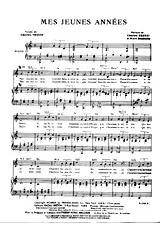 télécharger la partition d'accordéon Mes jeunes années  au format PDF
