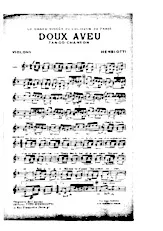 télécharger la partition d'accordéon DOUX AVEU au format PDF