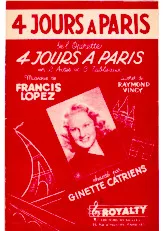 télécharger la partition d'accordéon 4 jours à Paris au format PDF